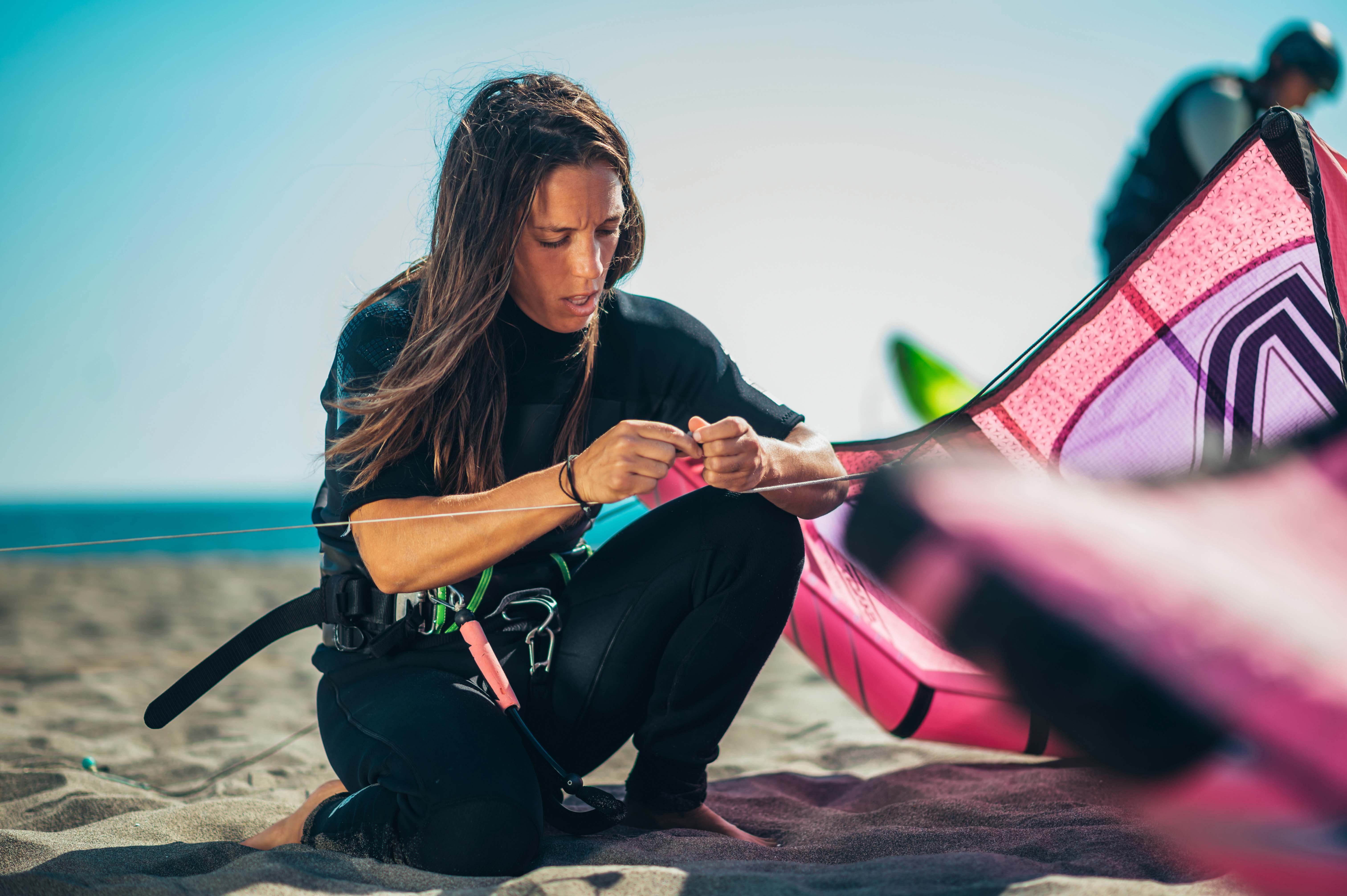 Beginner kitesurf course at a Fuerteventura kite school